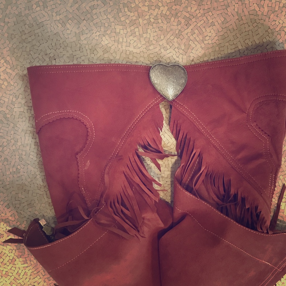 Salmon Suede Chaps - Juniors - Picture 1 of 6